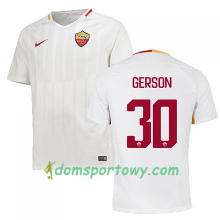 Koszulka AS Roma GERSON 30 Wyjazdowe Koszulki Piłkarskie 2017-2018 Krótki Rękaw