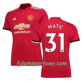Koszulka Manchester United MATIC 31 Domowe Koszulki Piłkarskie 2017-2018 Krótki Rękaw