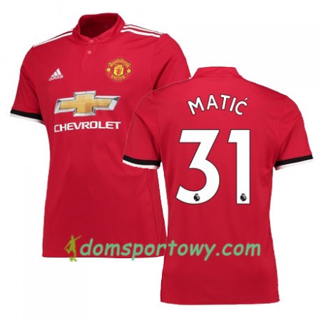Koszulka Manchester United MATIC 31 Domowe Koszulki Piłkarskie 2017-2018 Krótki Rękaw