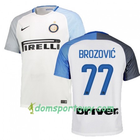 Koszulka Inter Mediolan BROZOVIC 77 Wyjazdowe Koszulki Piłkarskie 2017-2018 Krótki Rękaw