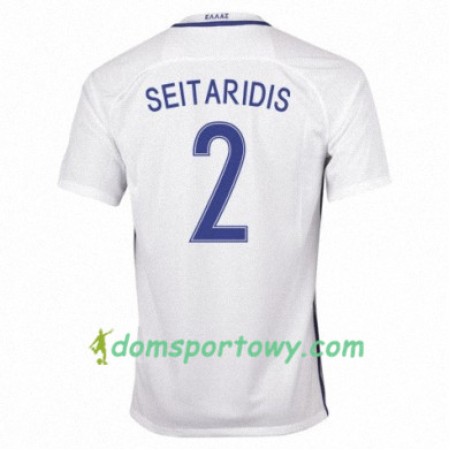 Koszulka Grecja GIOURKAS SEITARIDIS Domowe Koszulki Piłkarskie 2016/17 Krótki Rękaw