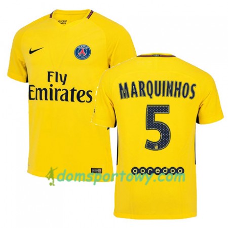 Koszulka Paris SG MARQINHOS 5 Wyjazdowe Koszulki Piłkarskie 2017-2018 Krótki Rękaw