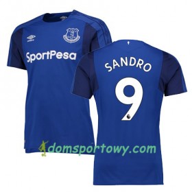 Koszulka Everton SANDRO Domowe Koszulki Piłkarskie 2017-2018 Krótki Rękaw