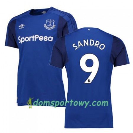 Koszulka Everton SANDRO Domowe Koszulki Piłkarskie 2017-2018 Krótki Rękaw