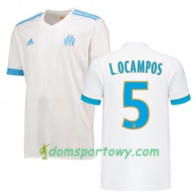 Koszulka Olympique Marsylia LUCAS OCAMPOS 5 Domowe Koszulki Piłkarskie 2017-2018 Krótki Rękaw
