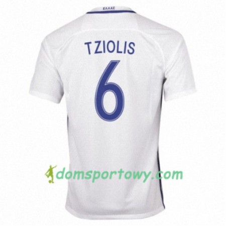 Koszulka Grecja ALEXANDROS TZIOLIS Domowe Koszulki Piłkarskie 2016/17 Krótki Rękaw