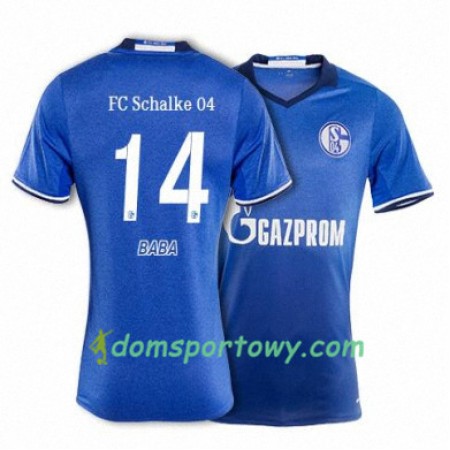 Koszulka FC Schalke 04 BABA 14 Domowe Koszulki Piłkarskie 2017-2018 Krótki Rękaw