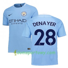 Koszulka Manchester City DENAYER 28 Domowe Koszulki Piłkarskie 2017-2018 Krótki Rękaw