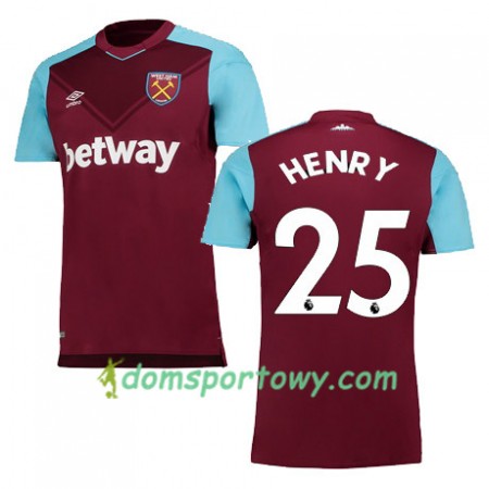 Koszulka West Ham United HENRY Domowe Koszulki Piłkarskie 2017-2018 Krótki Rękaw