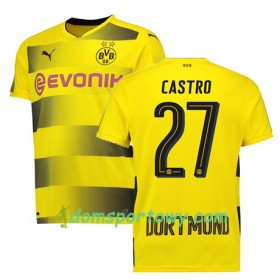 Koszulka Borussia Dortmund CASTRO 27 Domowe Koszulki Piłkarskie 2017-2018 Krótki Rękaw