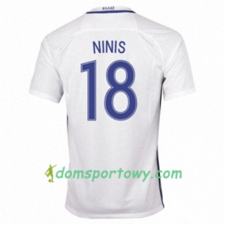 Koszulka Grecja SOTIRIS NINIS Domowe Koszulki Piłkarskie 2016/17 Krótki Rękaw