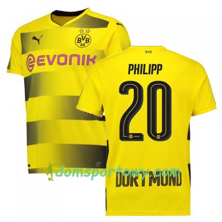 Koszulka Borussia Dortmund PHILIPP 20 Domowe Koszulki Piłkarskie 2017-2018 Krótki Rękaw
