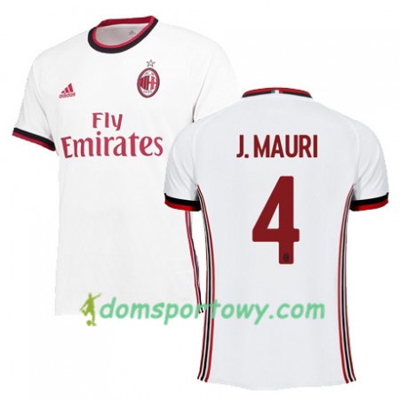 Koszulka AC Milan J MAURI 4 Wyjazdowe Koszulki Piłkarskie 2017-2018 Krótki Rękaw
