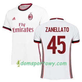 Koszulka AC Milan ZANELLATO 45 Wyjazdowe Koszulki Piłkarskie 2017-2018 Krótki Rękaw