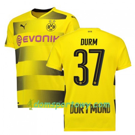 Koszulka Borussia Dortmund DURM 37 Domowe Koszulki Piłkarskie 2017-2018 Krótki Rękaw