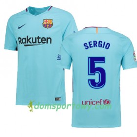 Koszulka FC Barcelona SERGIO 5 Wyjazdowe 2017-2018 Krótki Rękaw