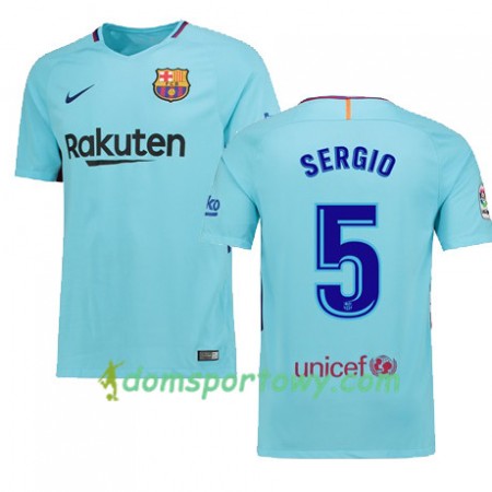 Koszulka FC Barcelona SERGIO 5 Wyjazdowe 2017-2018 Krótki Rękaw