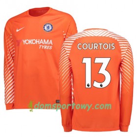 Koszulka Chelsea COURTOIS 13 Domowe Koszulki Piłkarskie 2017-2018 Długi Rękaw