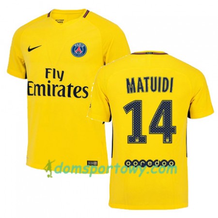 Koszulka Paris SG BLAISE MATUIDI 14 Wyjazdowe Koszulki Piłkarskie 2017-2018 Krótki Rękaw