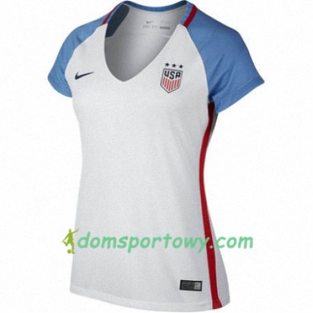 Koszulka Stany Zjednoczone Damska Domowe Koszulki Piłkarskie 2016/17 Krótki Rękaw
