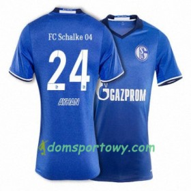 Koszulka FC Schalke 04 AYHAN 24 Domowe Koszulki Piłkarskie 2017-2018 Krótki Rękaw