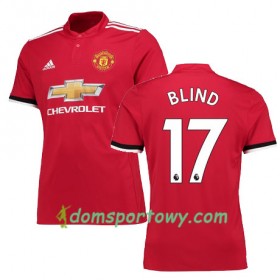 Koszulka Manchester United BLIND 17 Domowe Koszulki Piłkarskie 2017-2018 Krótki Rękaw