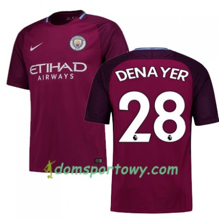 Koszulka Manchester City DENAYER 28 Wyjazdowe Koszulki Piłkarskie 2017-2018 Krótki Rękaw