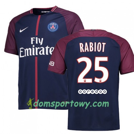 Koszulka Paris SG ADRIEN RABIOT 25 Domowe Koszulki Piłkarskie 2017-2018 Krótki Rękaw