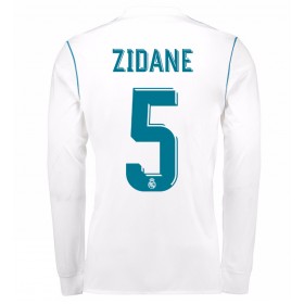 Koszulka Real Madryt Zidane 5 Domowe Koszulki Piłkarskie 2017-2018 Długi Rękaw