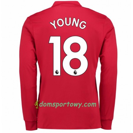 Koszulka Manchester United Ashley Young 18 Domowe Koszulki Piłkarskie 2017-2018 Długi Rękaw