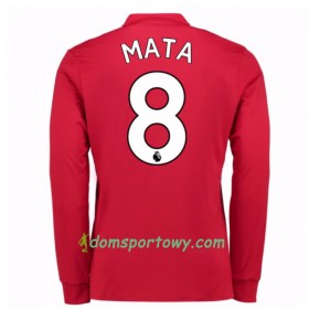 Koszulka Manchester United Juan Mata 8 Domowe Koszulki Piłkarskie 2017-2018 Długi Rękaw