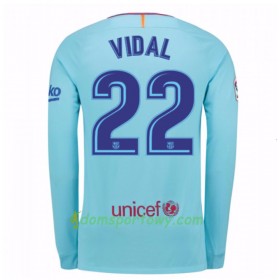 Koszulka FC Barcelona Aleix Vidal 22 Wyjazdowe Koszulki Piłkarskie 2017-2018 Długi Rękaw
