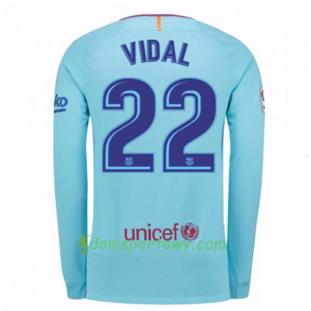 Koszulka FC Barcelona Aleix Vidal 22 Wyjazdowe Koszulki Piłkarskie 2017-2018 Długi Rękaw