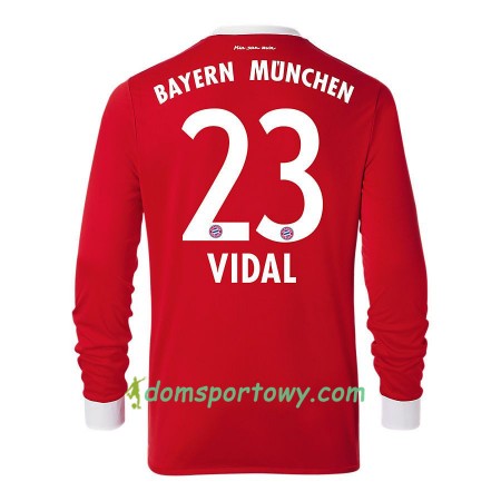 Koszulka Bayern Monachium Arturo Vidal 23 Domowe Koszulki Piłkarskie 2017-2018 Długi Rękaw