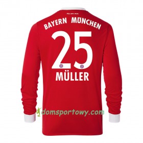 Koszulka Bayern Monachium Thomas Muller 25 Domowe Koszulki Piłkarskie 2017-2018 Długi Rękaw