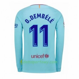 Koszulka FC Barcelona Ousmane Dembele 11 Wyjazdowe Koszulki Piłkarskie 2017-2018 Długi Rękaw