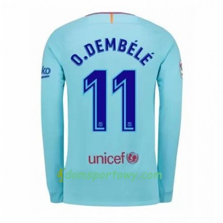 Koszulka FC Barcelona Ousmane Dembele 11 Wyjazdowe Koszulki Piłkarskie 2017-2018 Długi Rękaw