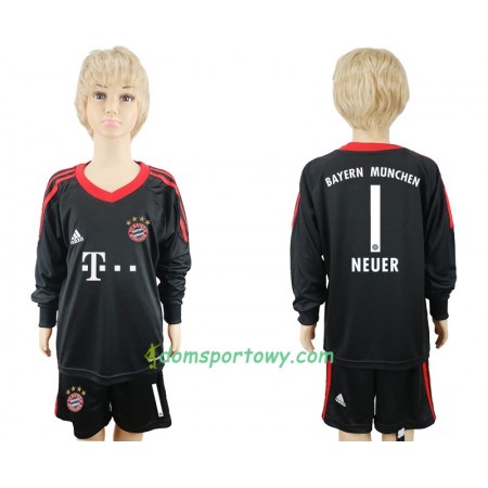 Koszulka Bayern Monachium Bramkarska Neuer 1 Dziecięcy Domowe Koszulki Piłkarskie 2017-2018 Długi Rękaw