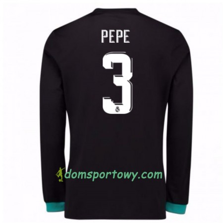 Koszulka Real Madryt Pepe 3 Wyjazdowe Koszulki Piłkarskie 2017-2018 Długi Rękaw