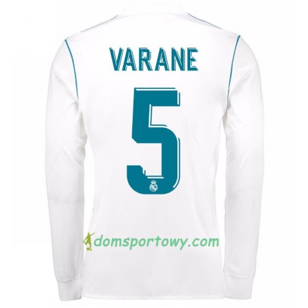 Koszulka Real Madryt Raphael Varane 5 Domowe Koszulki Piłkarskie 2017-2018 Długi Rękaw