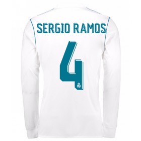 Koszulka Real Madryt Sergio Ramos 4 Domowe Koszulki Piłkarskie 2017-2018 Długi Rękaw