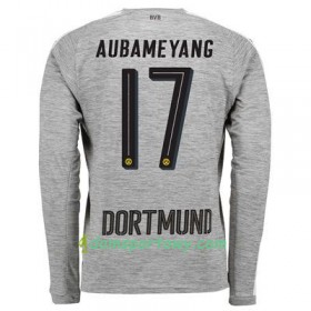 Koszulka Borussia Dortmund Aubameyang 17 Trzeci Koszulki Piłkarskie 2017-2018 Długi Rękaw