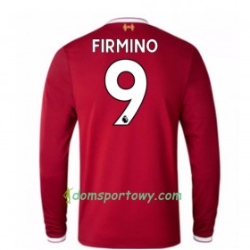 Koszulka Liverpool Roberto Firmino 9 Domowe Koszulki Piłkarskie 2017-2018 Długi Rękaw