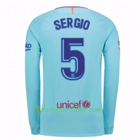 Koszulka FC Barcelona Sergio Busquets 5 Wyjazdowe Koszulki Piłkarskie 2017-2018 Długi Rękaw