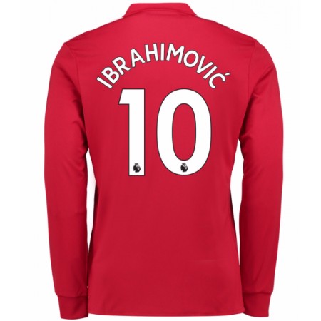 Koszulka Manchester United Ibrahimovic 10 Domowe Koszulki Piłkarskie 2017-2018 Długi Rękaw