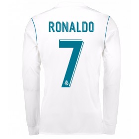 Koszulka Real Madryt Cristiano Ronaldo 7 Domowe Koszulki Piłkarskie 2017-2018 Długi Rękaw