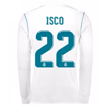 Koszulka Real Madryt Isco 22 Domowe Koszulki Piłkarskie 2017-2018 Długi Rękaw