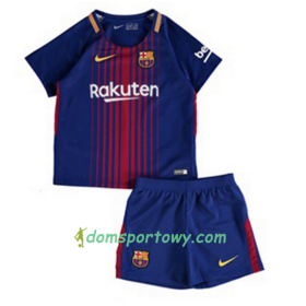 Koszulka FC Barcelona Dziecięcy Domowe Koszulki Piłkarskie 2017-2018 Krótki Rękaw
