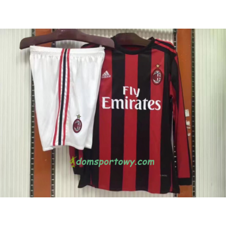 Koszulka AC Milan Domowe Koszulki Piłkarskie 2017-2018 Długi Rękaw