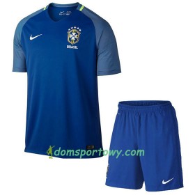 Koszulka Brazylia Dziecięcy Wyjazdowe Koszulki Piłkarskie 2016/17 Krótki Rękaw